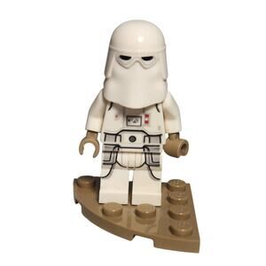 Lego Star Wars Snowtrooper Minifigure With 1 Tile Pre-owned VG